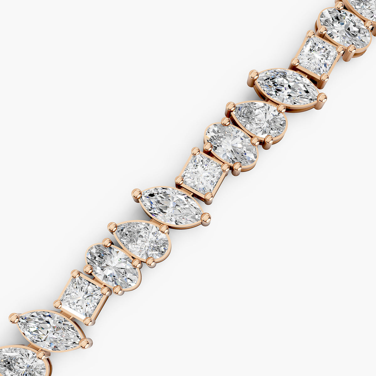 Liora Mixed-Cut Diamond Tennis Bracelet