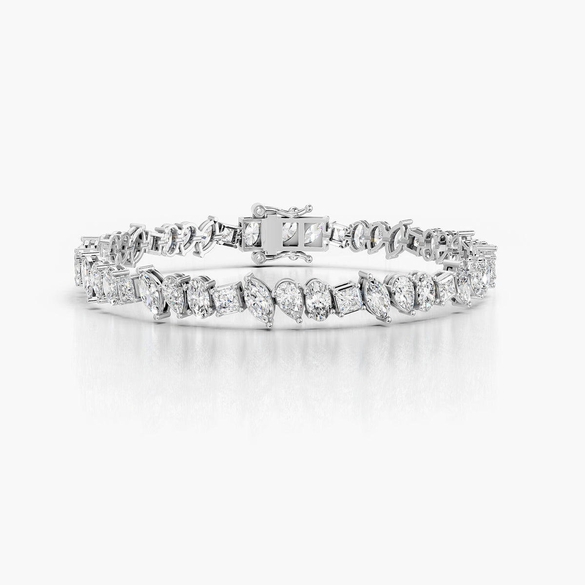 Liora Mixed-Cut Diamond Tennis Bracelet