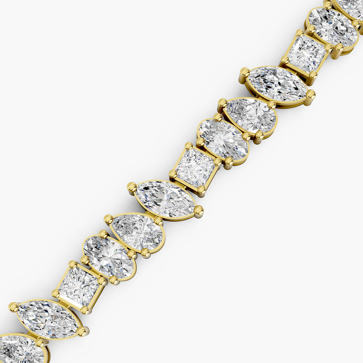 Liora Mixed-Cut Diamond Tennis Bracelet