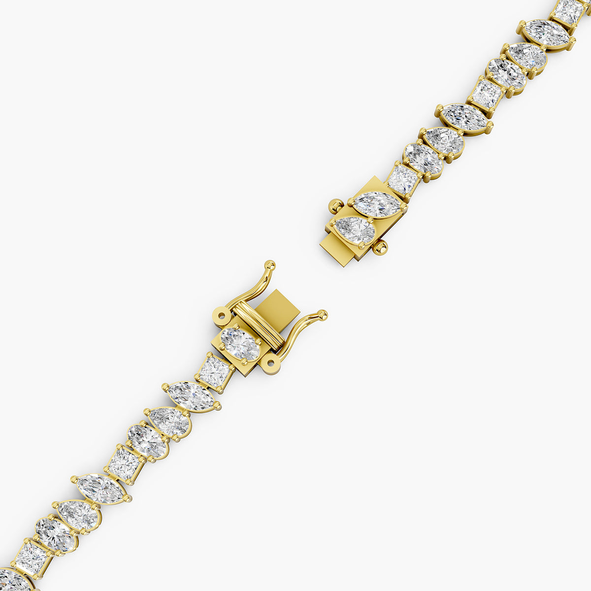 Liora Mixed-Cut Diamond Tennis Bracelet
