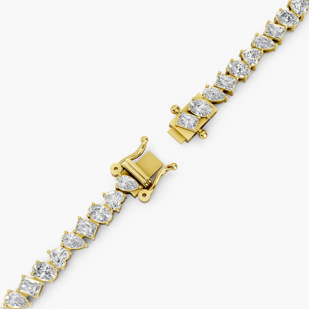 Amelie Mixed-Cut Diamond Tennis Bracelet