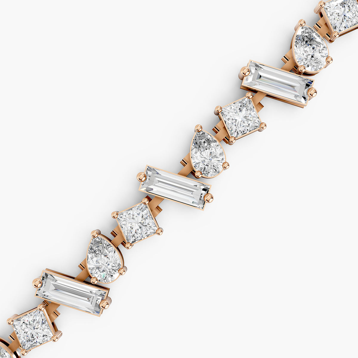 Clara Mixed-Cut Diamond Tennis Bracelet