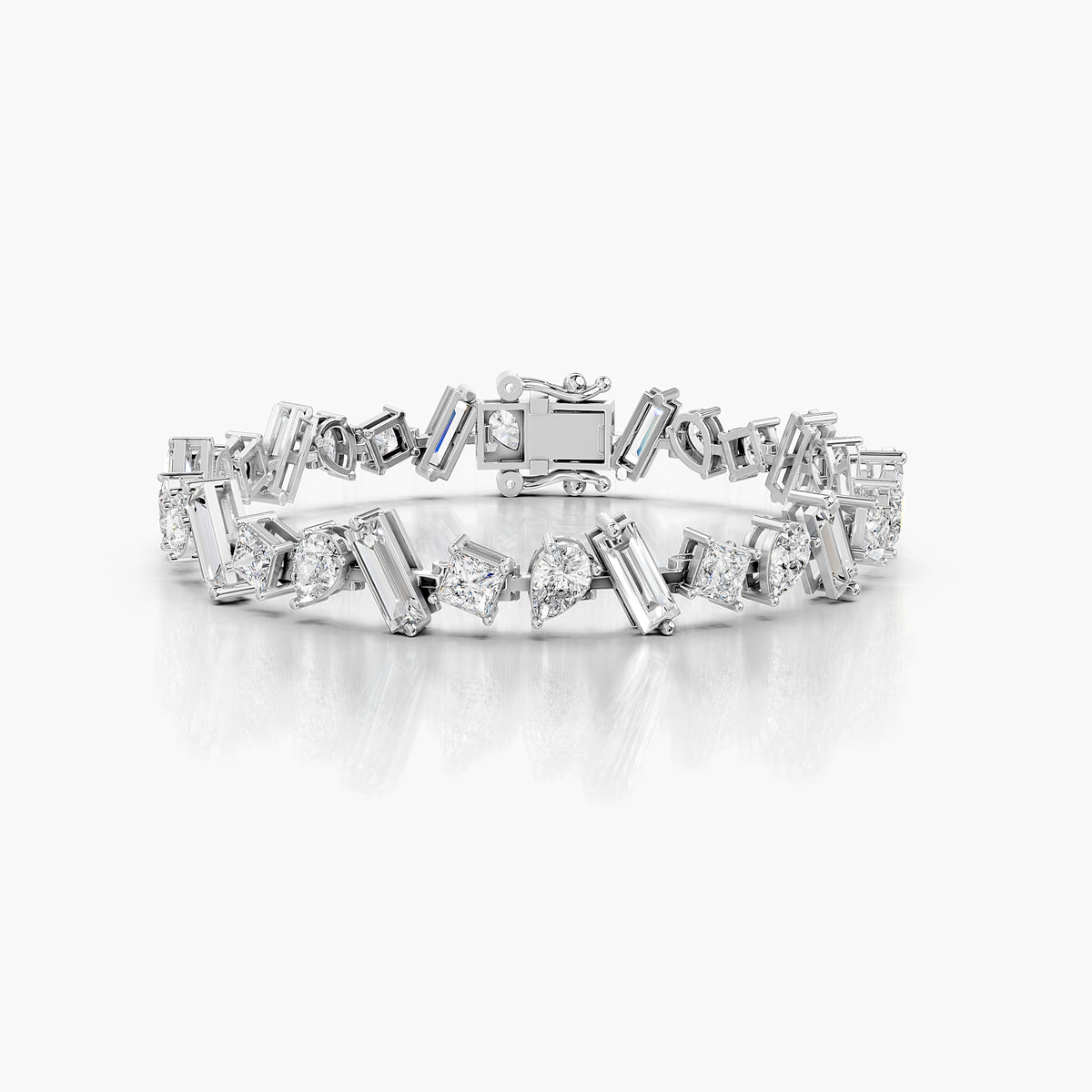 Clara Mixed-Cut Diamond Tennis Bracelet