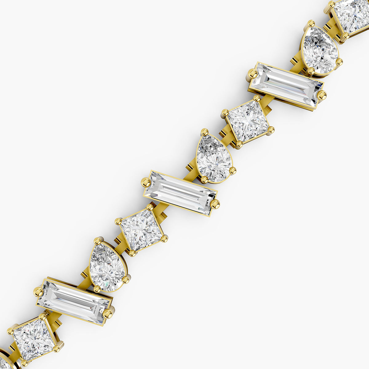 Clara Mixed-Cut Diamond Tennis Bracelet
