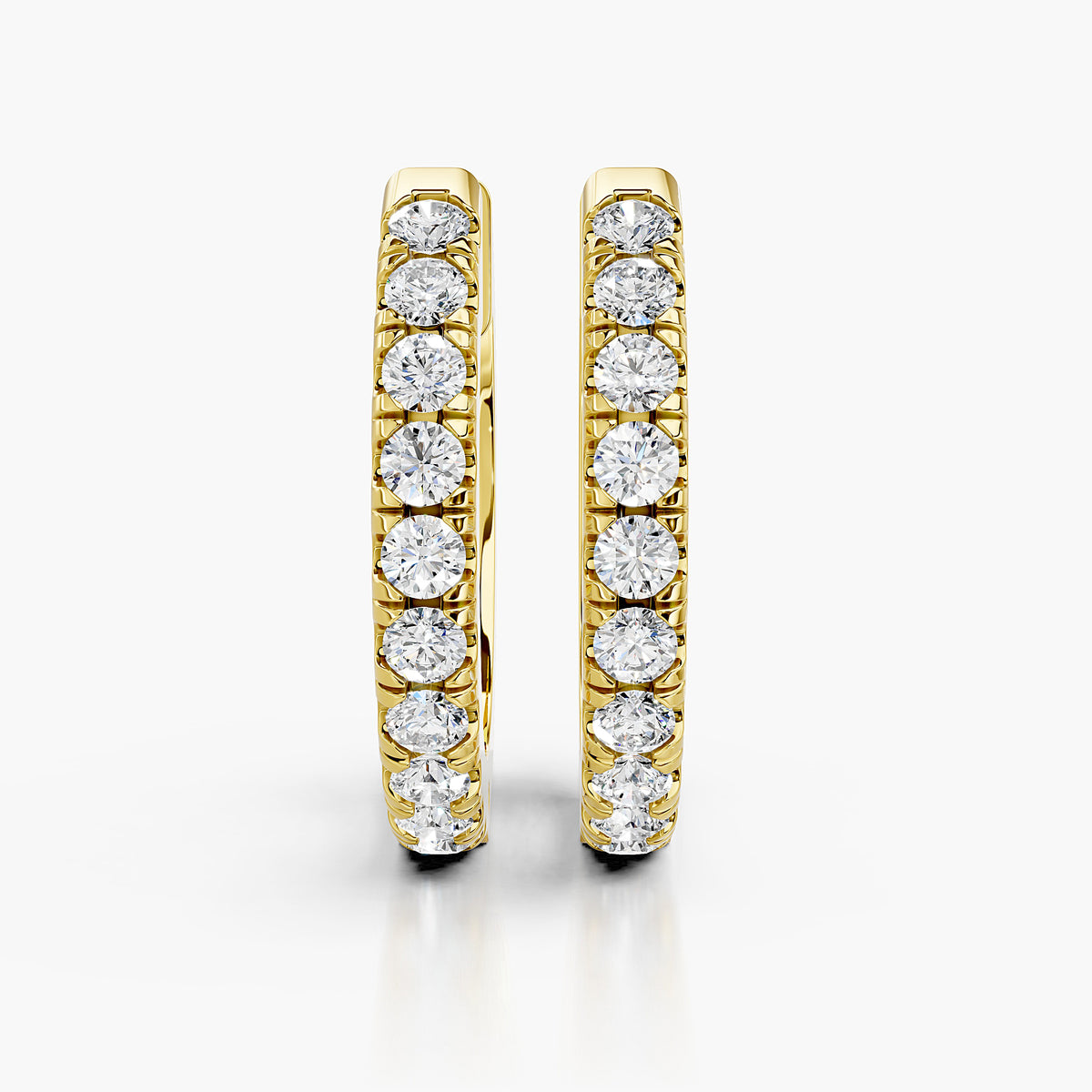 Amara Round Diamond Huggie Hoop Earrings