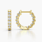 Seraphina 1.00 CT Lab-Grown Diamond Huggies Pair Front View
