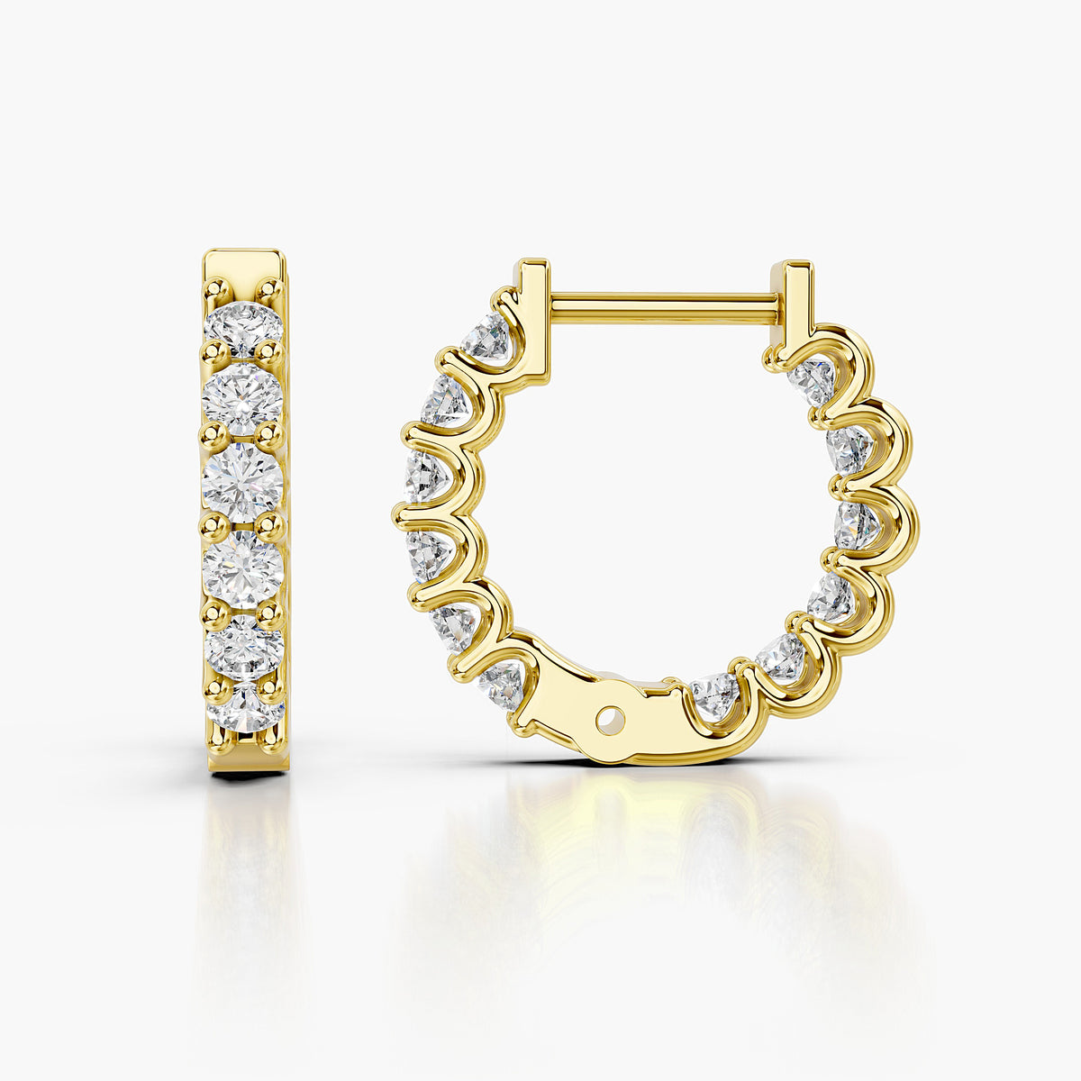 Seraphina 1.00 CT Lab-Grown Diamond Huggies Pair Front View