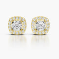 Celestine Cushion Diamond Halo Earrings
