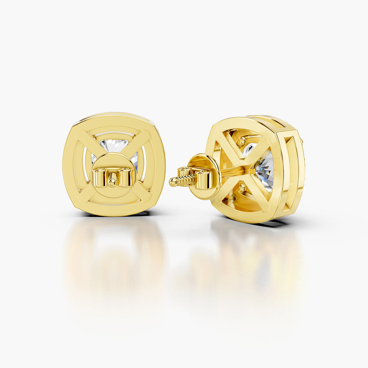 Celestine Cushion Diamond Halo Earrings