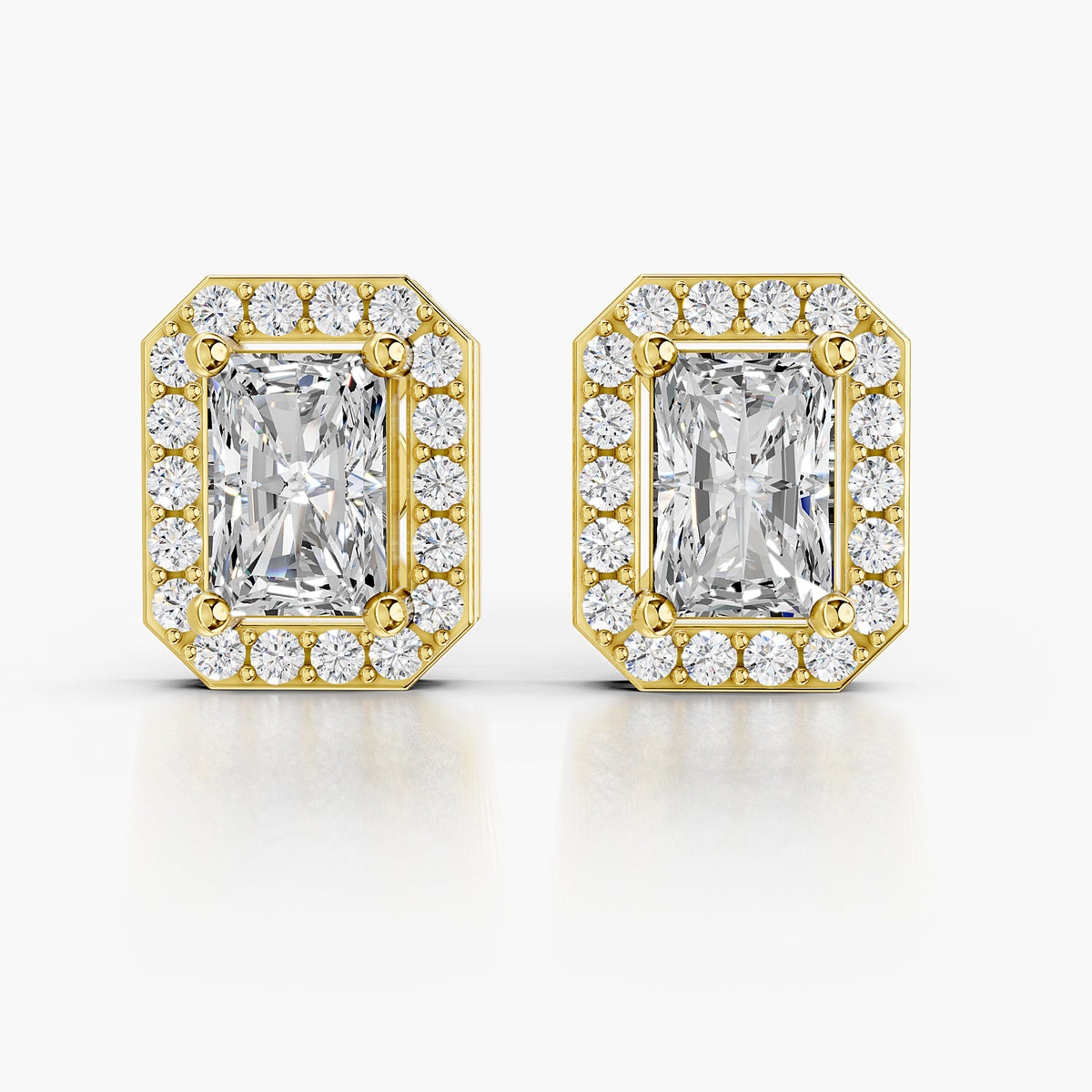 Seraphina Radiant Diamond Halo Earrings