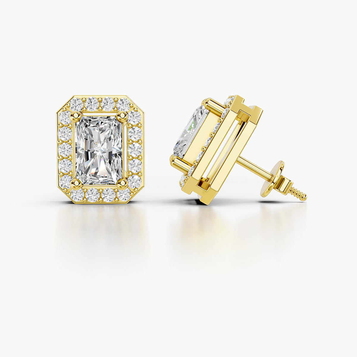 Seraphina Radiant Diamond Halo Earrings