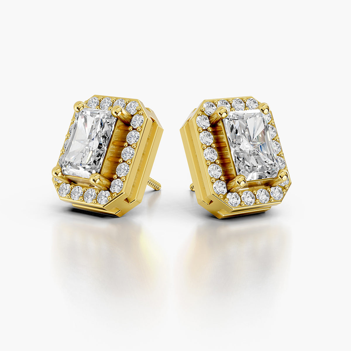 Seraphina Radiant Diamond Halo Earrings
