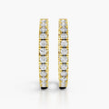 Serenelle Round Diamond Eternity Hoop Earrings