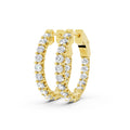 Serena Double Row Diamond Hoop Earrings