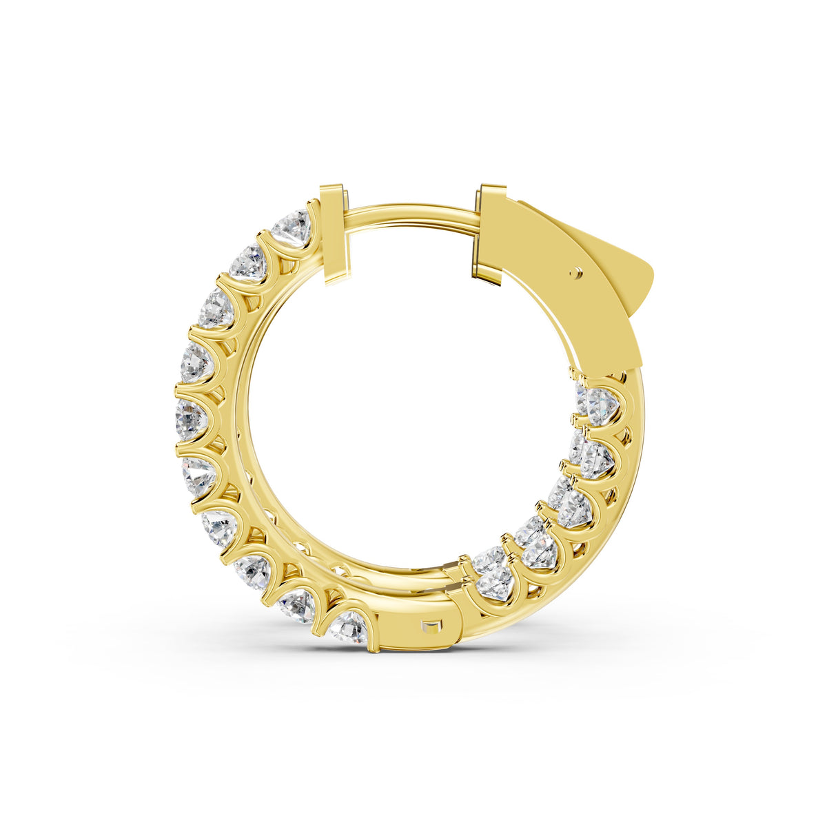 Serena Double Row Diamond Hoop Earrings