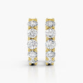 Aria Round Diamond Hoop Earrings