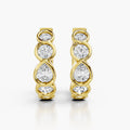 Elodie Mixed-Cut Diamond Hoops Earrings