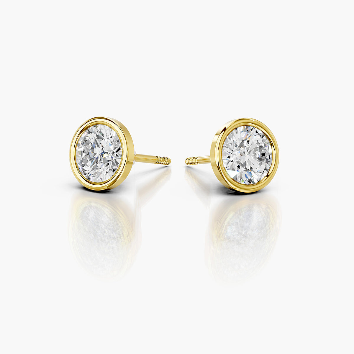 Celestia Bezel Stud Earrings