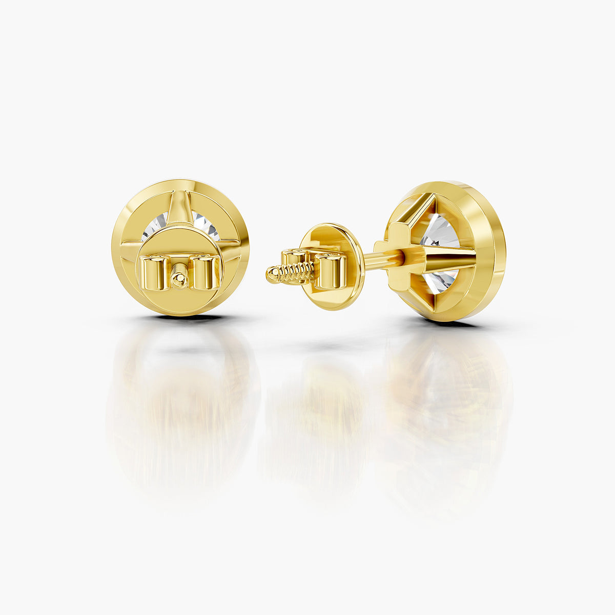 Celestia Bezel Stud Earrings