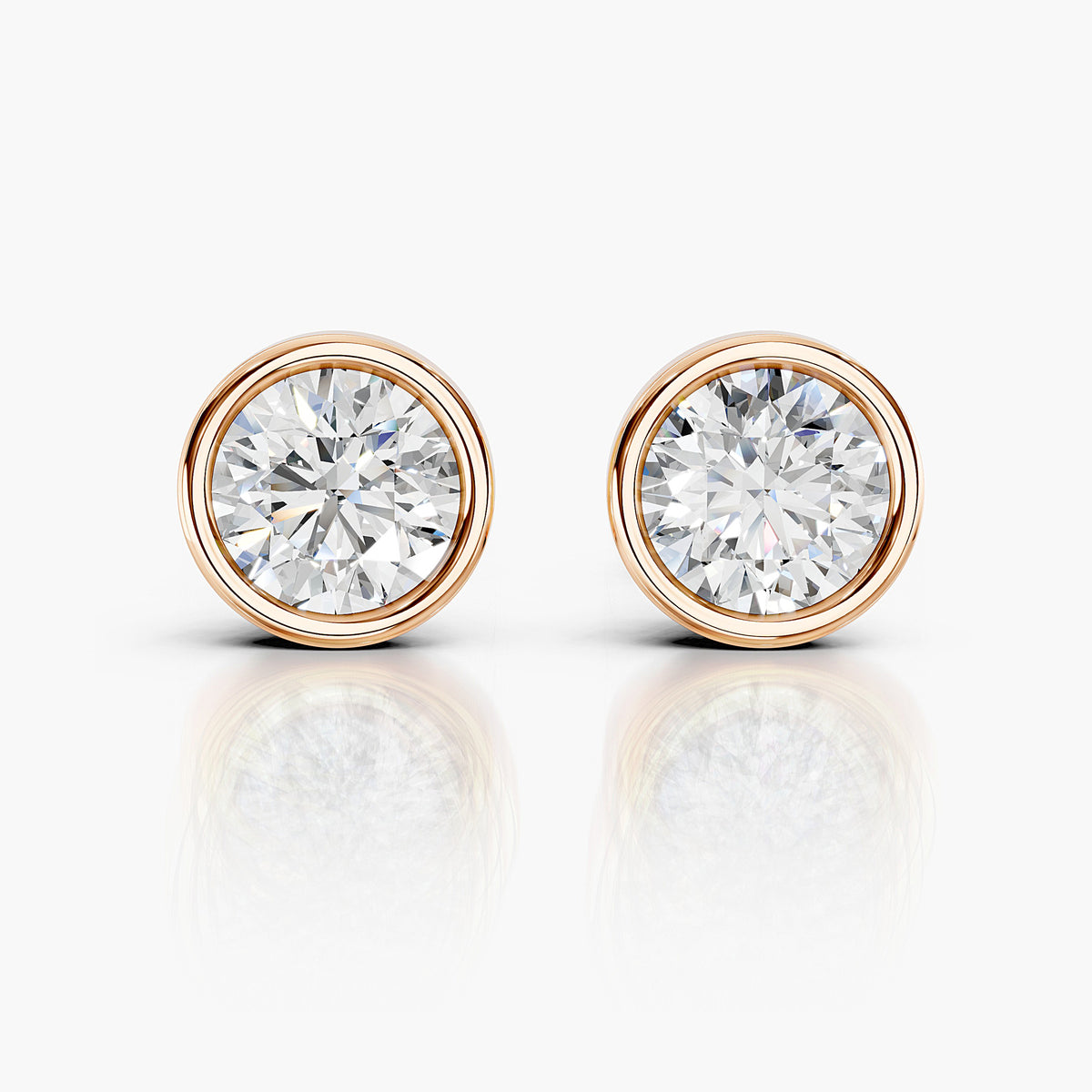 Celestia Bezel Stud Earrings