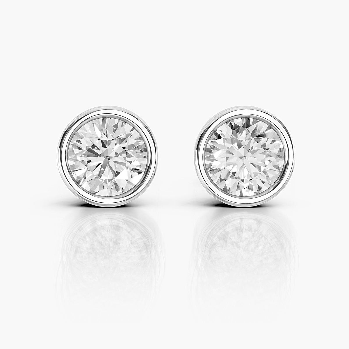 Celestia Bezel Stud Earrings