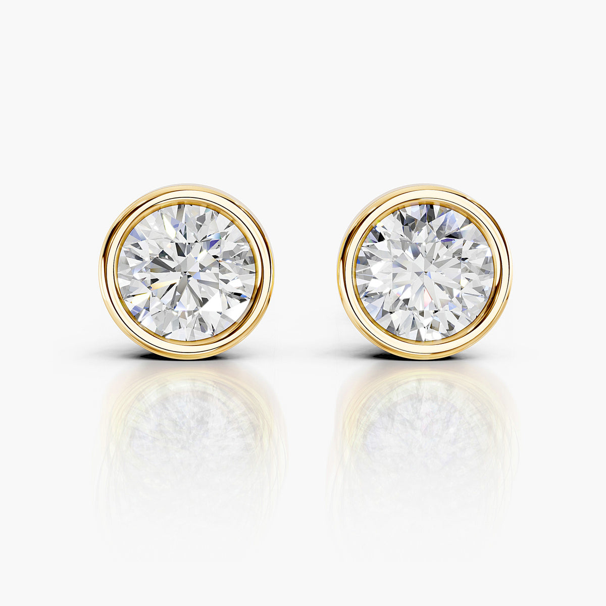 Celestia Bezel Stud Earrings