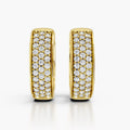 Elegant Diamond Pavé Huggie Earrings