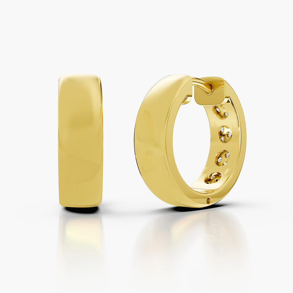 Elegant Diamond Pavé Huggie Earrings
