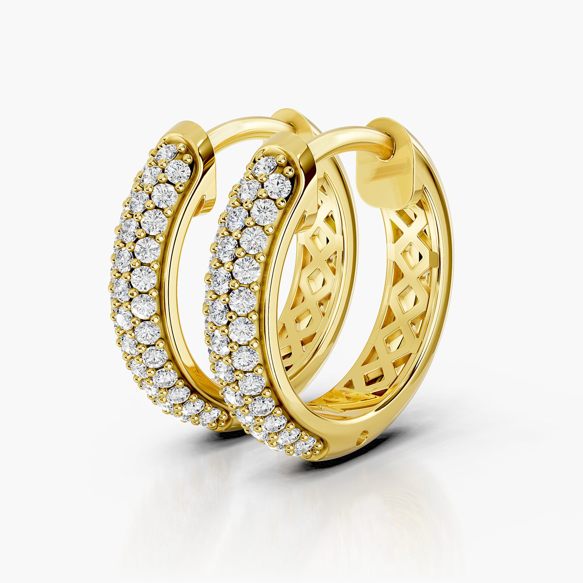 Aurelia Pavé Diamond Hoop Earrings