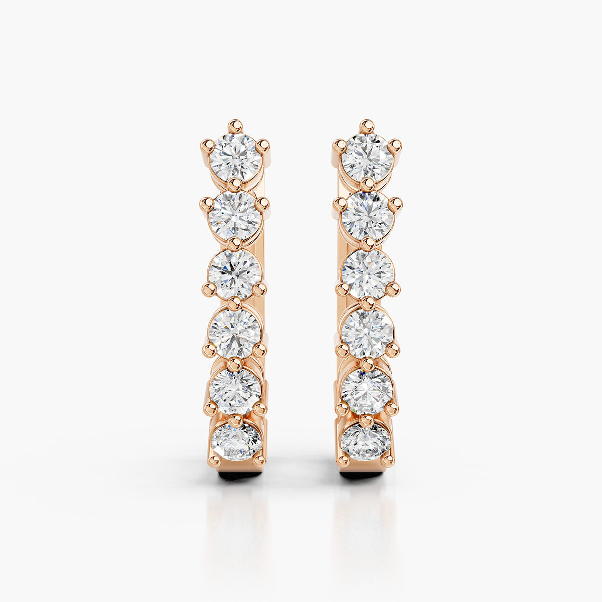 Classic Diamond Huggie Earrings