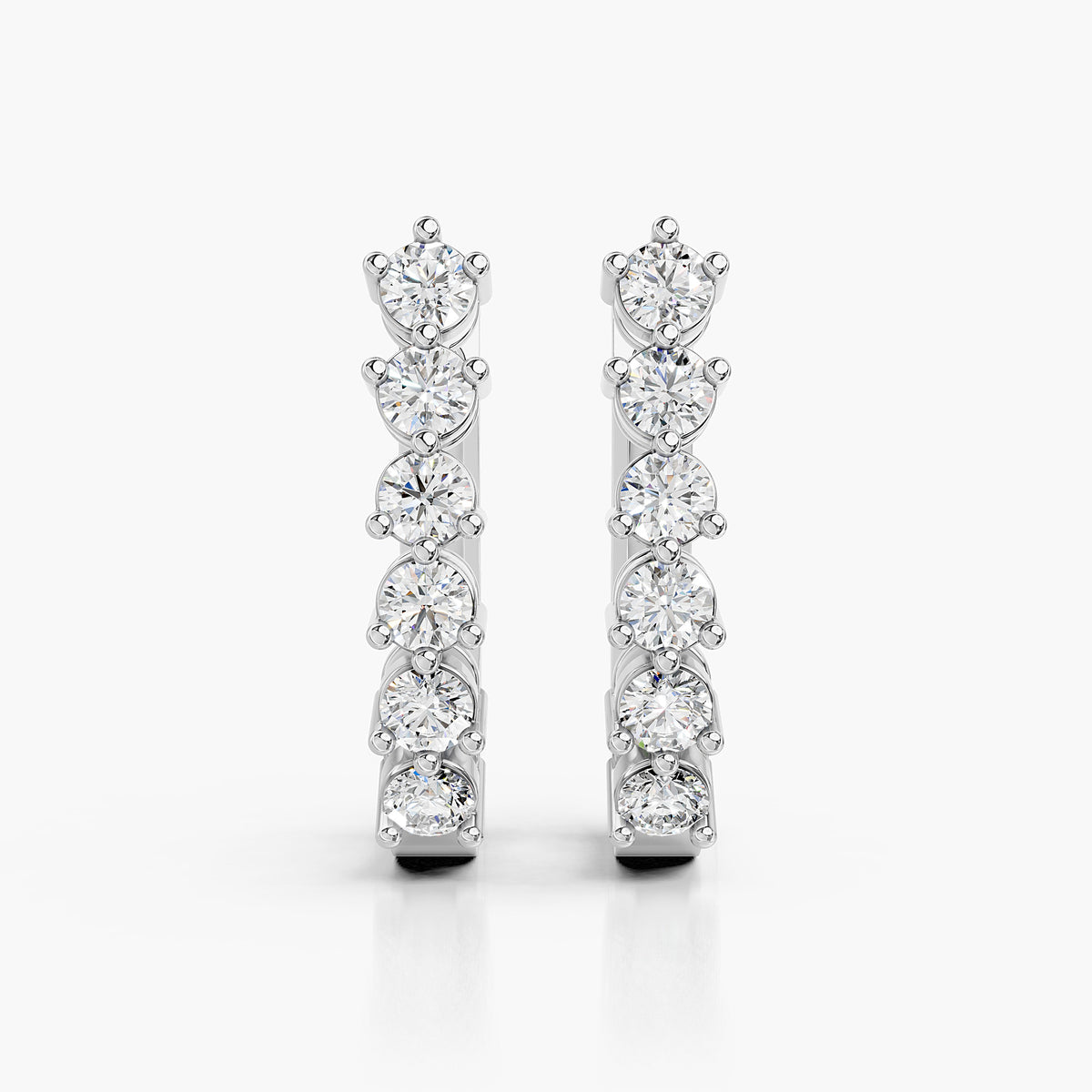 Classic Diamond Huggie Earrings