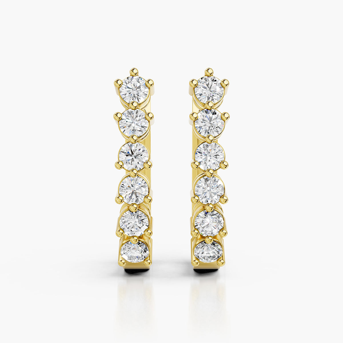 Classic Diamond Huggie Earrings