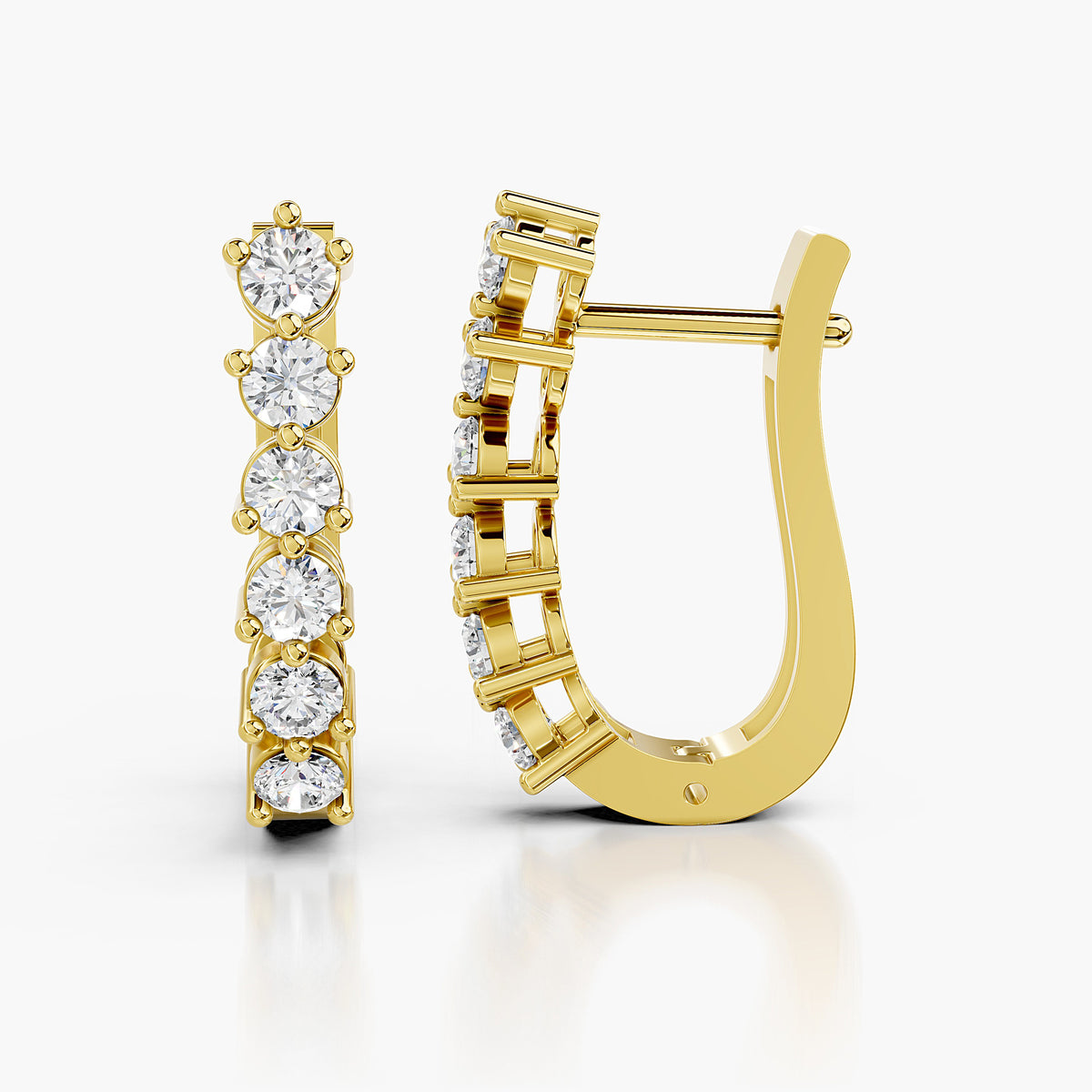 Classic Diamond Huggie Earrings