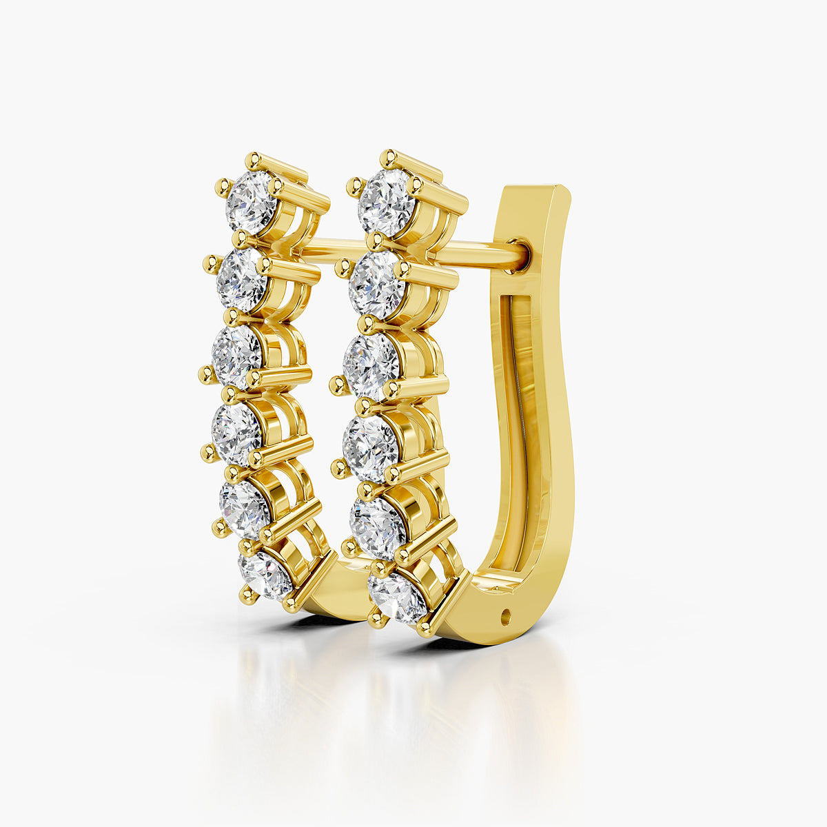 Classic Diamond Huggie Earrings
