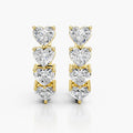 Statement Heart Diamond Huggie Earrings