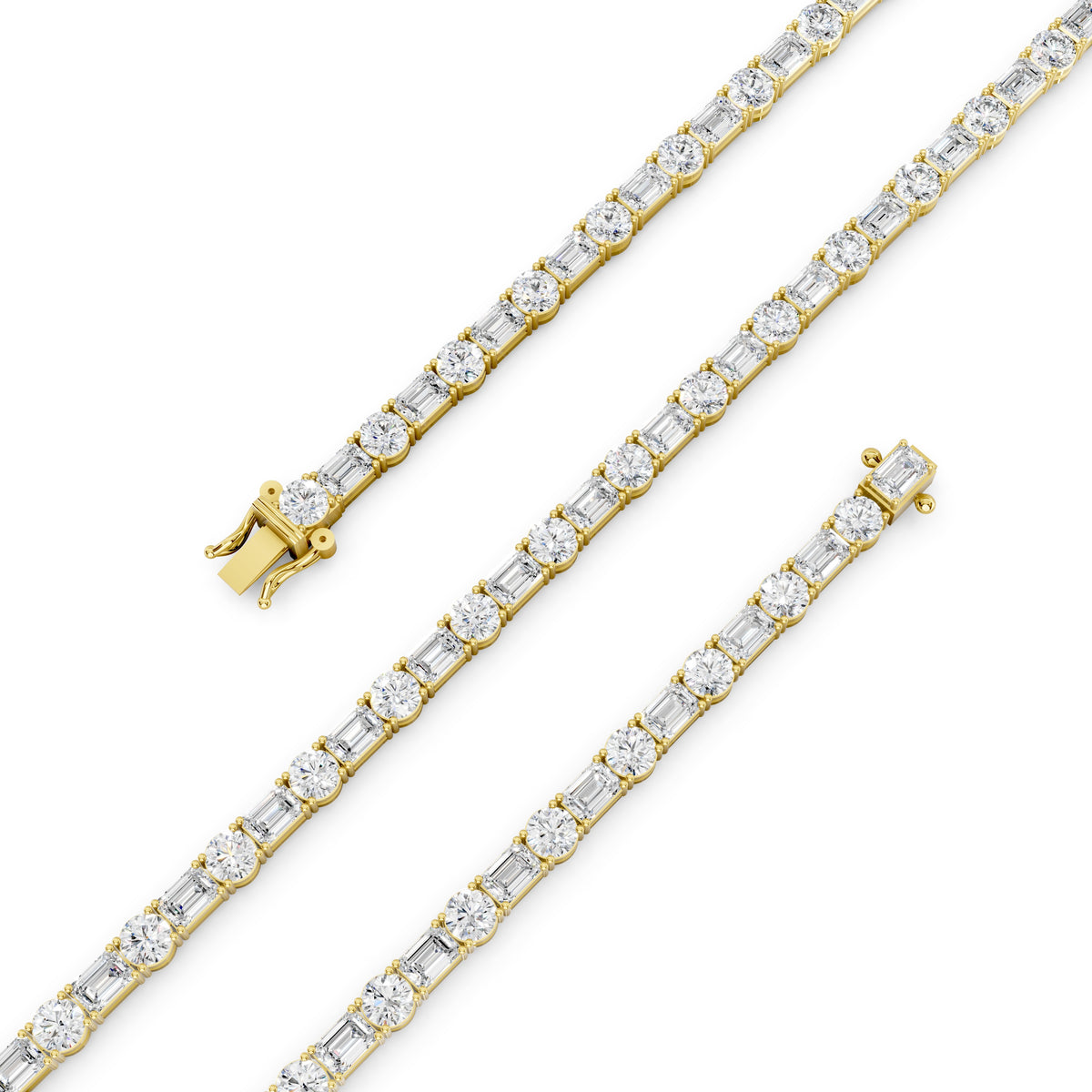 Aveline Alternating Tennis Necklace
