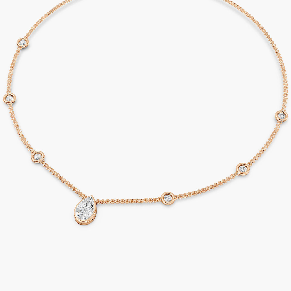 Soline Pear Station Necklace