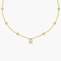 Soline Pear Station Necklace