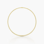 Aldridge Tennis Necklace featuring round lab-grown diamonds in a gold setting, ideal for special occasions and everyday wear.