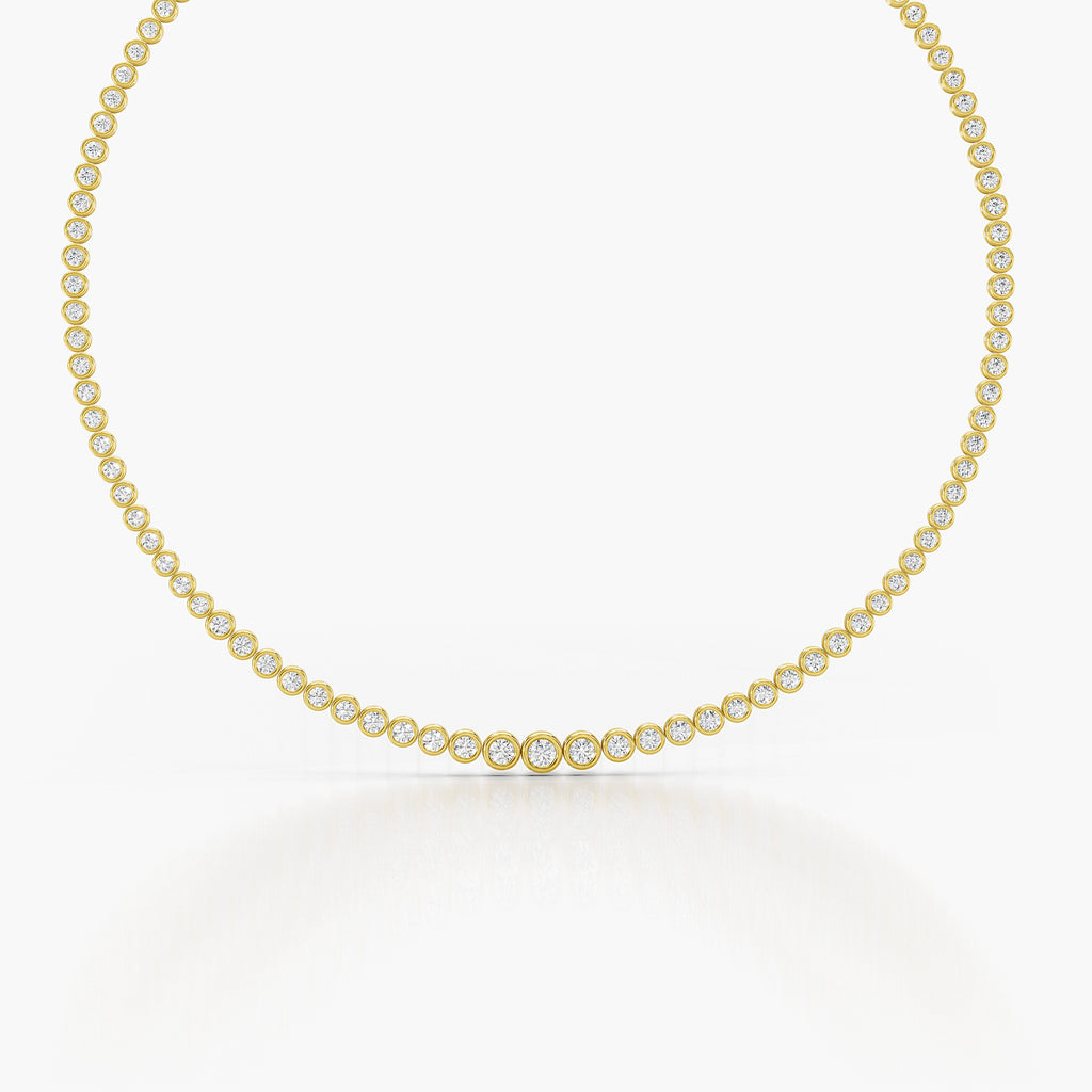 Aldridge Tennis Necklace featuring brilliant lab-grown diamonds in a gold setting, perfect for special occasions.