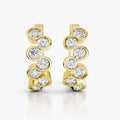 Zaria Bezel Diamond Hoop Earrings
