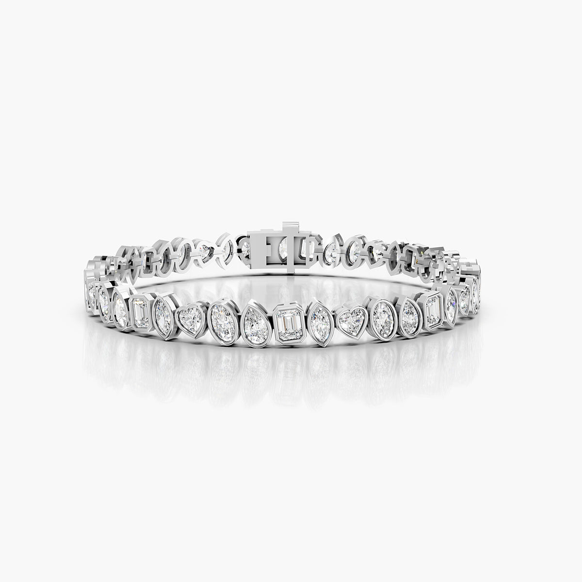 Avery Mixed-Cut Diamond Tennis Bracelet