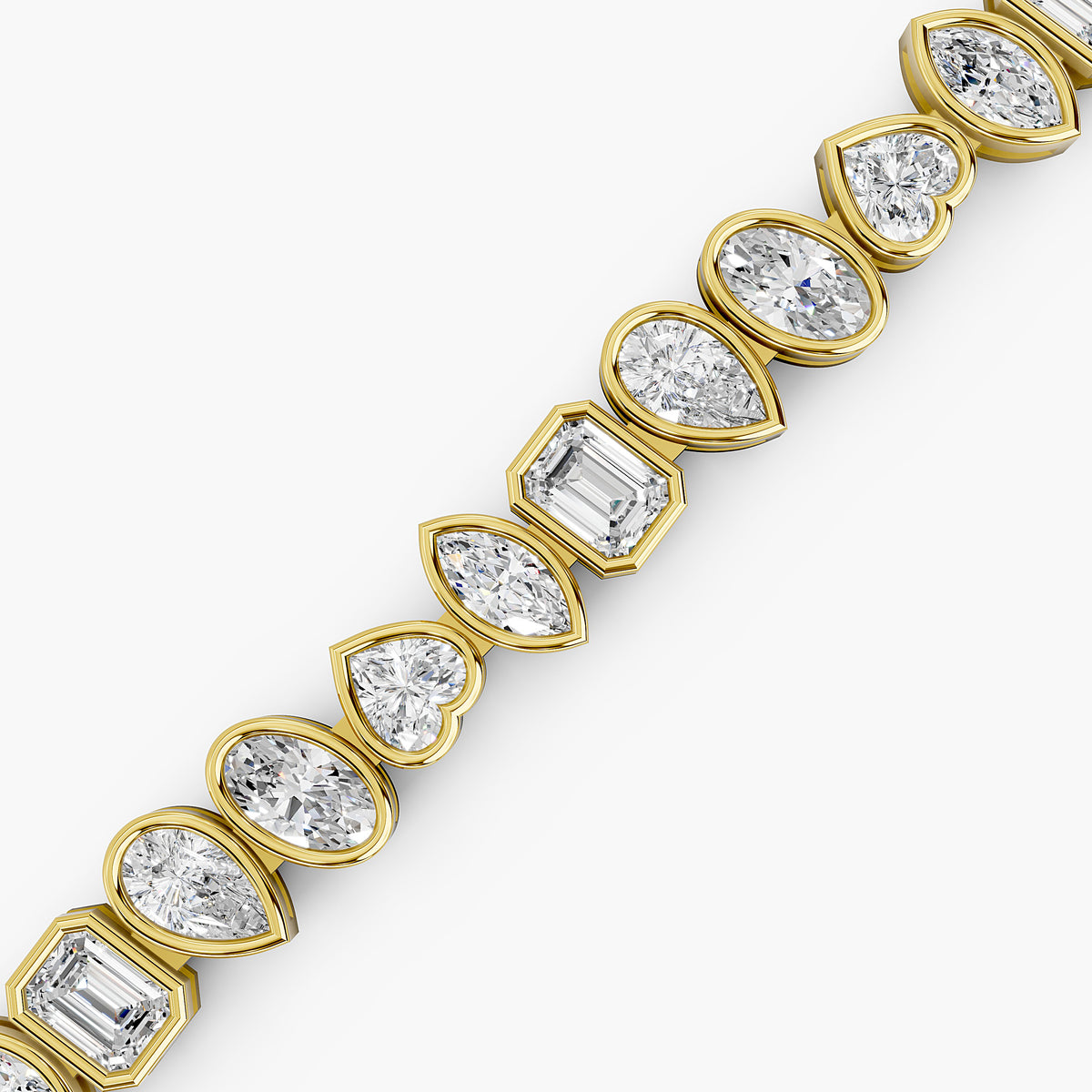 Avery Mixed-Cut Diamond Tennis Bracelet
