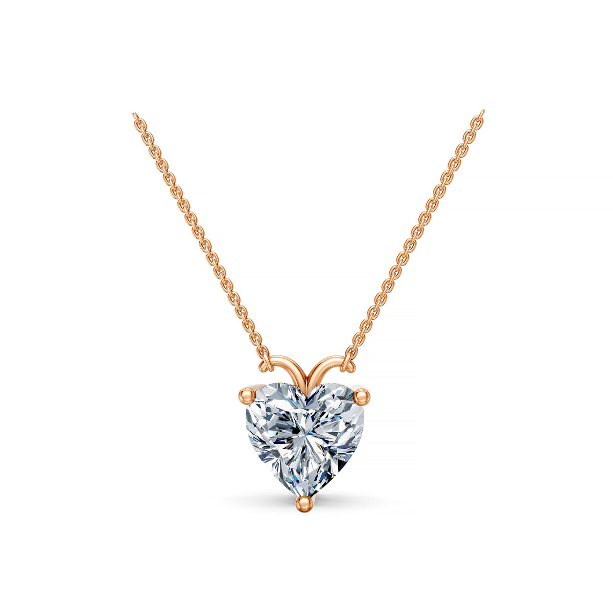 Adora Heart Diamond Pendant Necklace