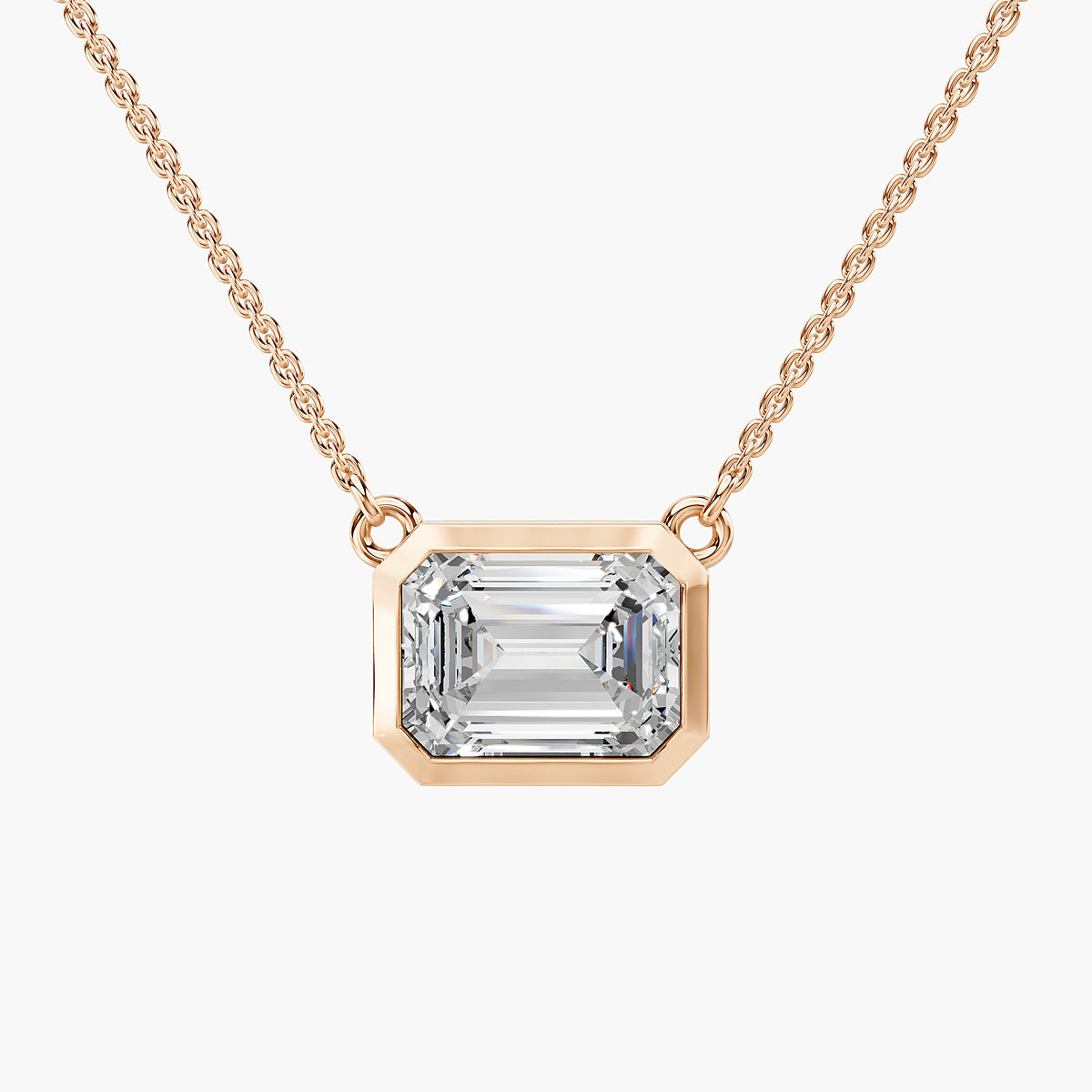 Thea Emerald-Cut Diamond Necklace