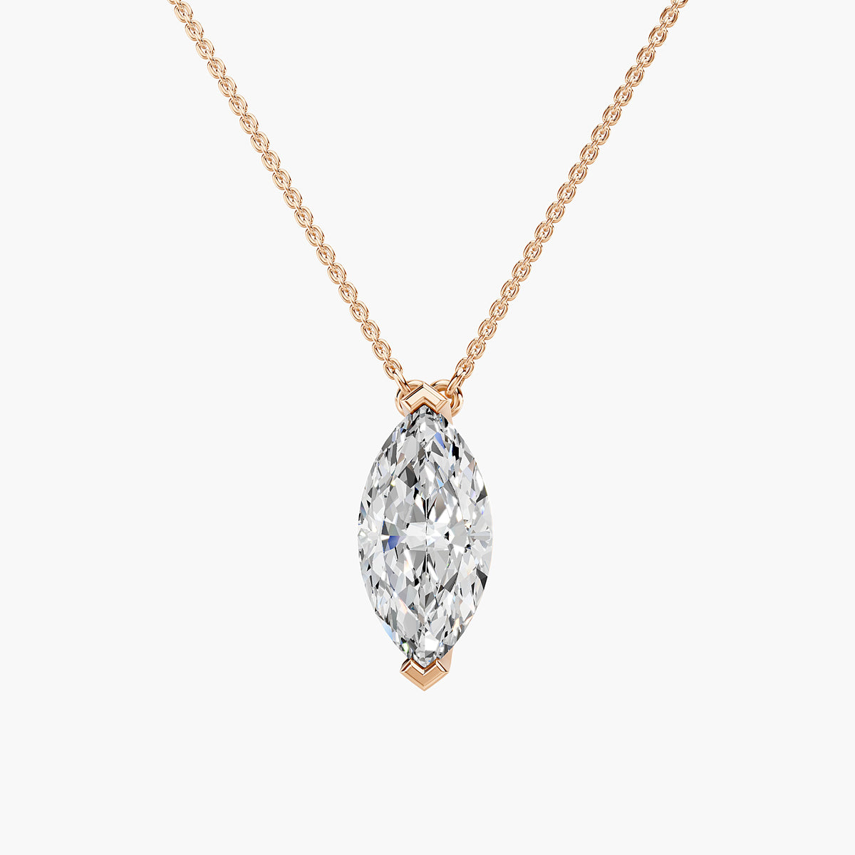 Marquise Chevron Pendant