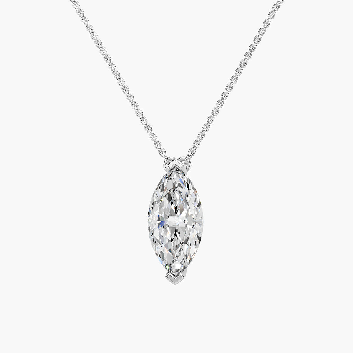 Marquise Chevron Pendant