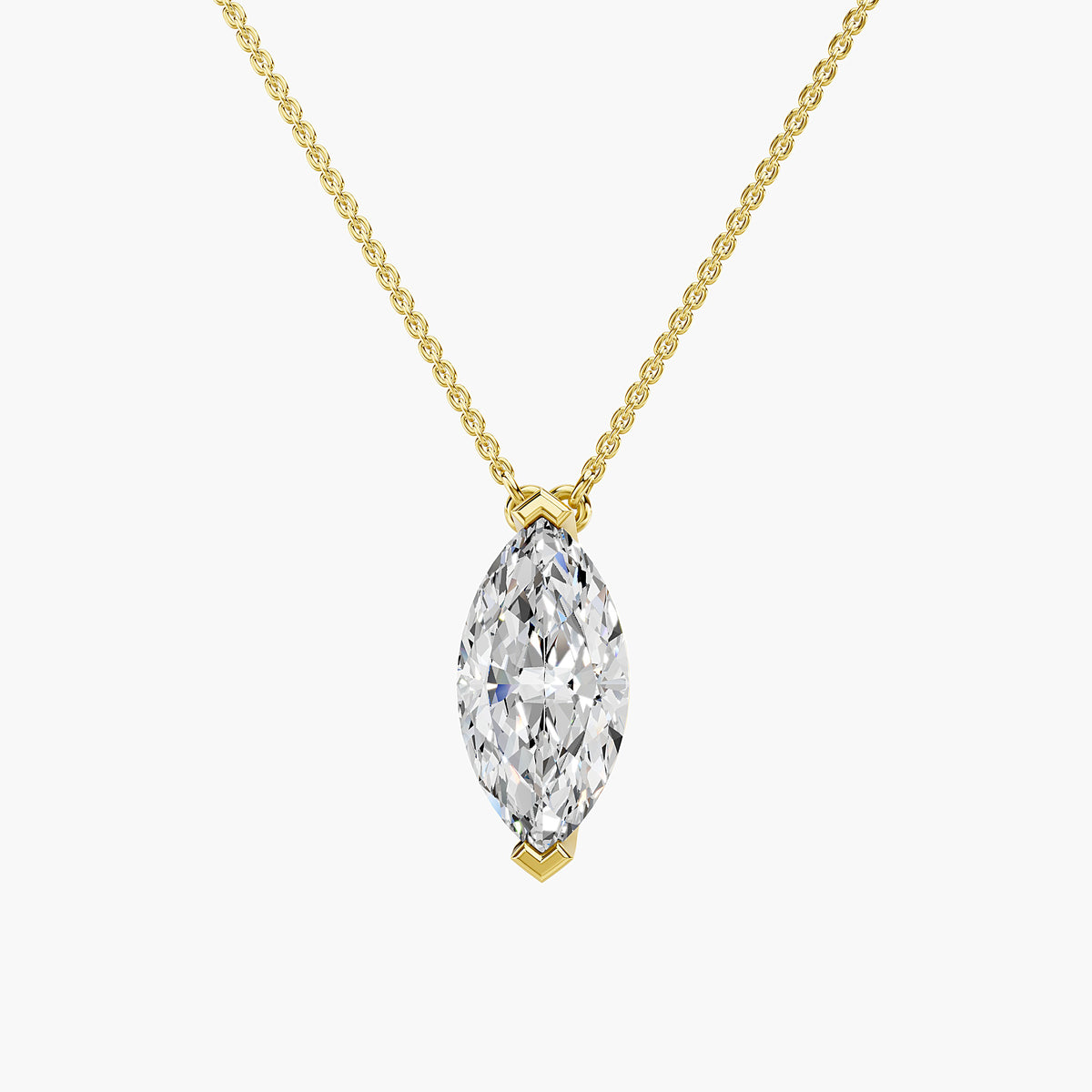Marquise Chevron Pendant