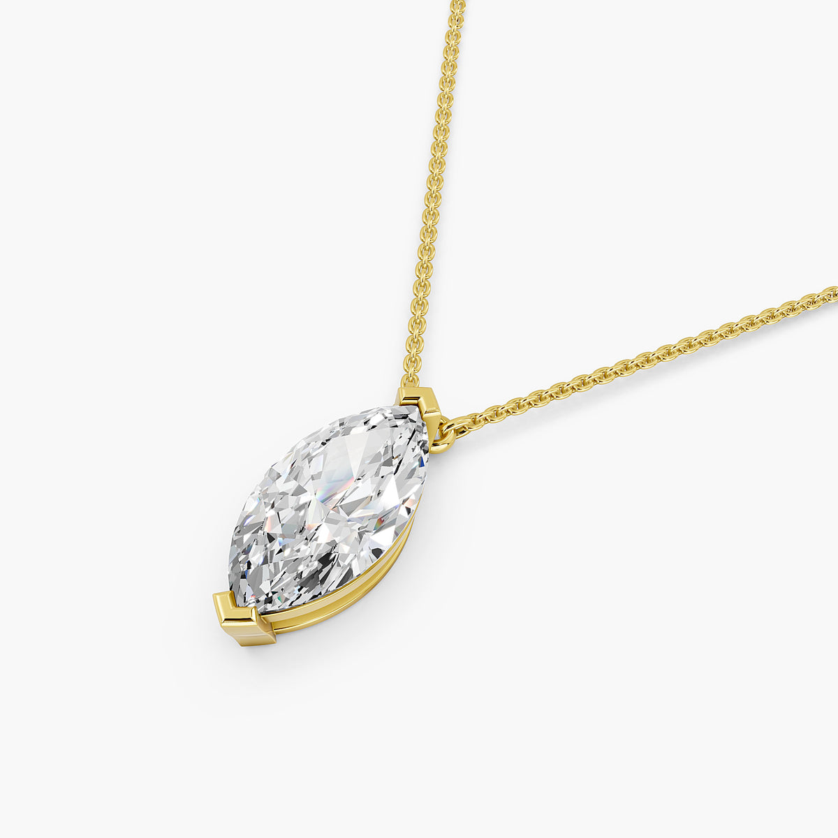 Marquise Chevron Pendant