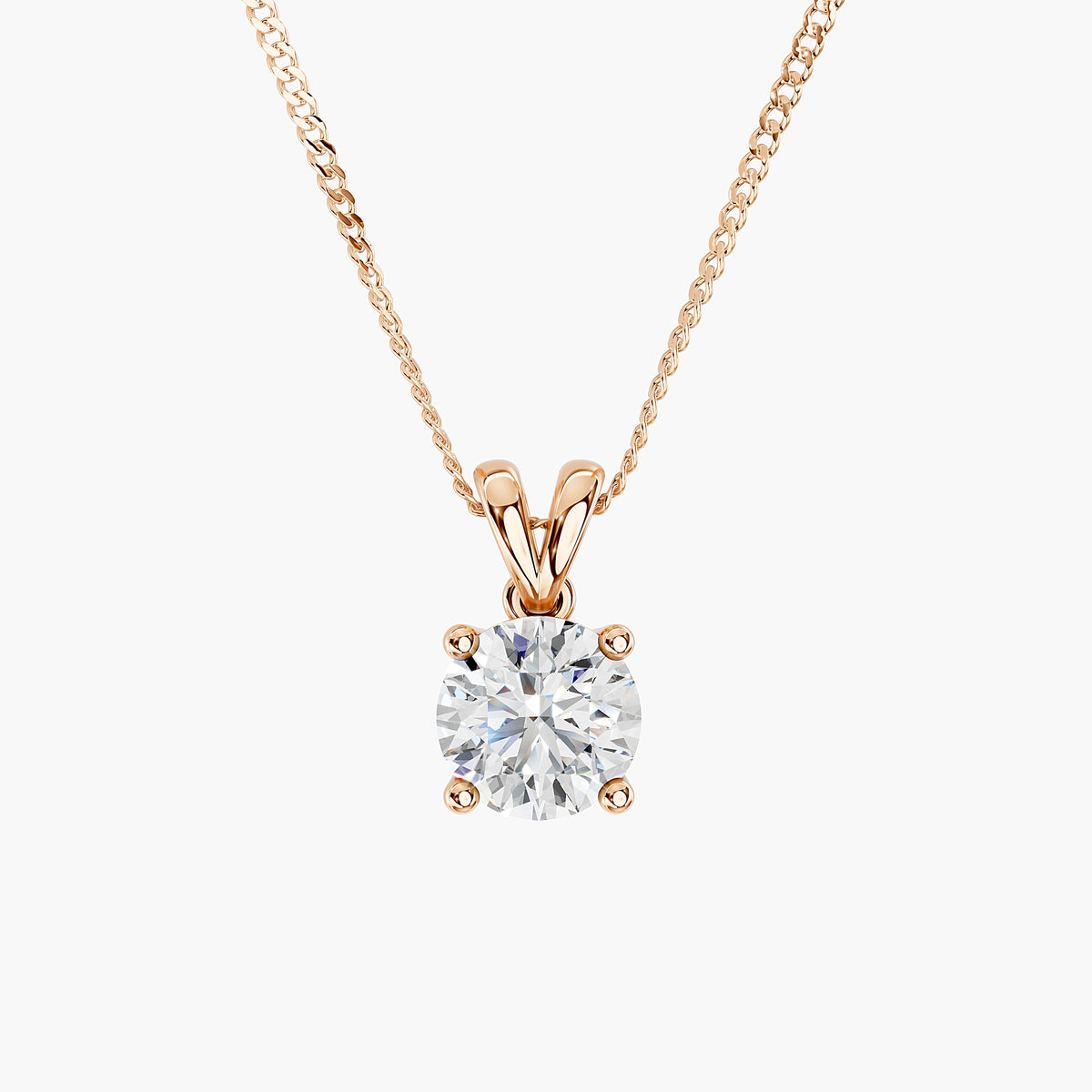Serena Round Diamond Solitaire Pendant